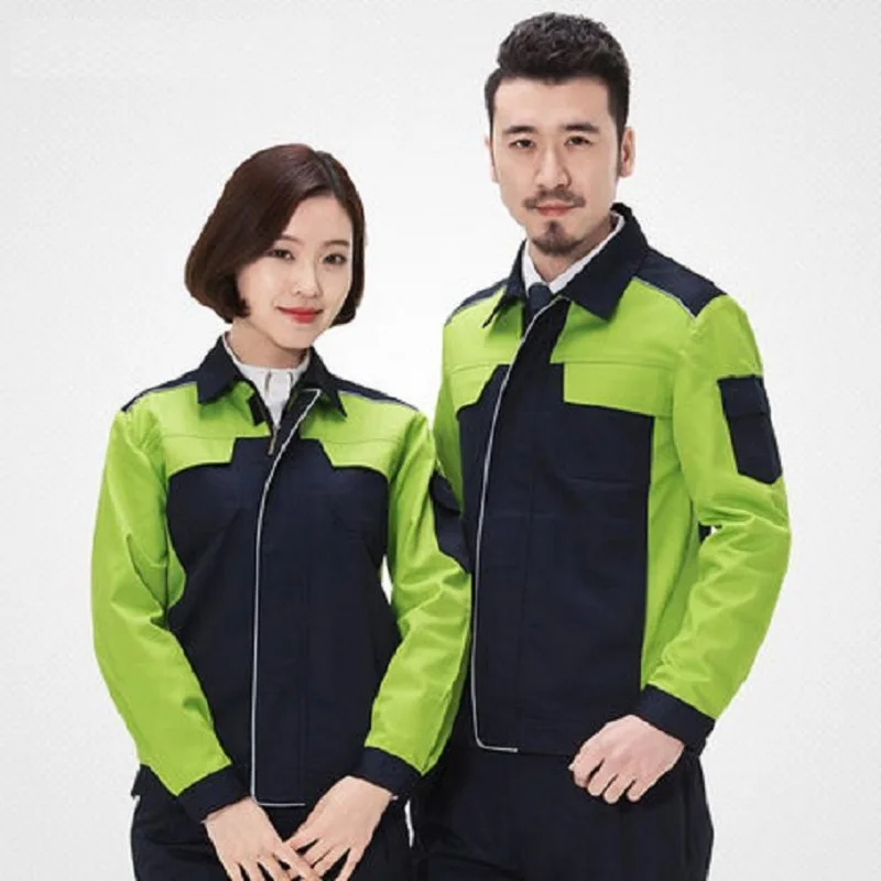 Work Clothing Men Women Uniform Long Sleeve Coveralls Protective Cloth Overalls for Worker Repairman Machine Auto Repair Welding