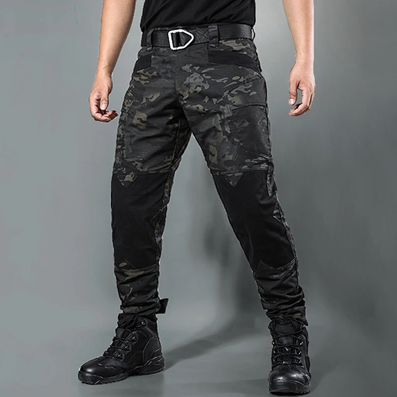 New Camouflage Military Tactical Pants Men Army SWAT Combat  Cargo Pant Jogger Casual Multi Pockets Wearproof Trousers For Men