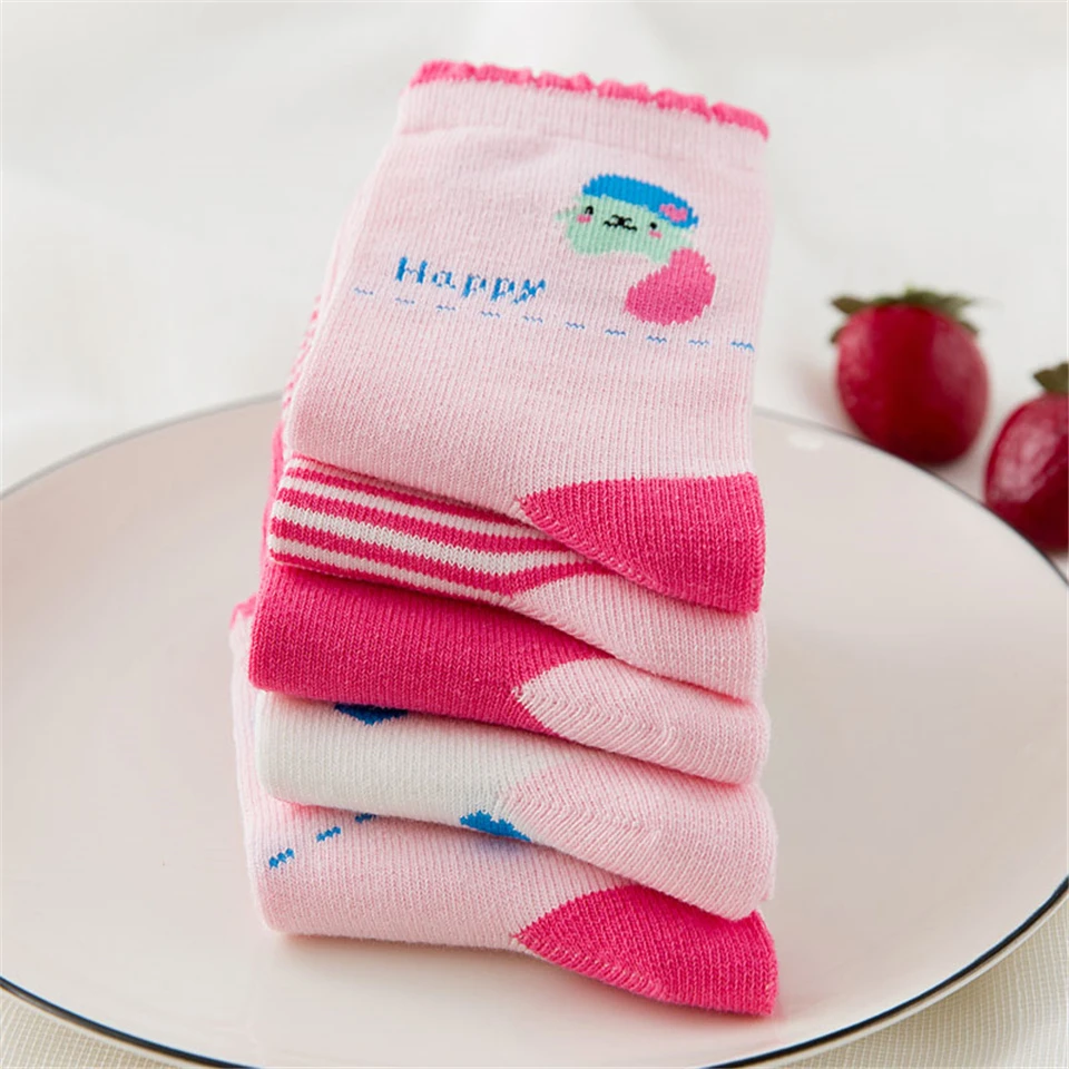 5 пара/лот, 10 шт., розовые хлопковые мягкие носки с кроликом для новорожденных, милые детские носки для мальчиков и девочек, Skarpetki Meia Infantil Miaoyoutong