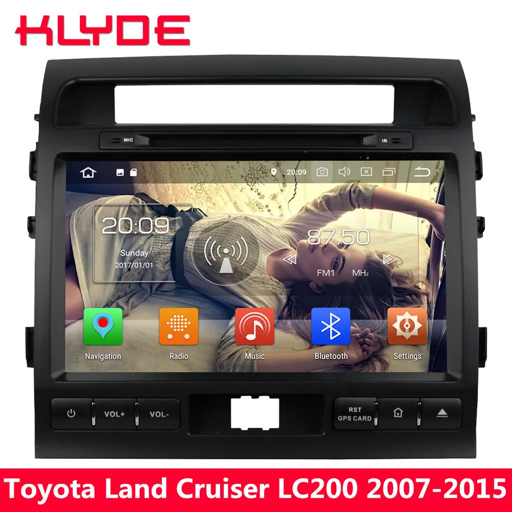 Top KLYDE 9" 4G Octa Core Android 8 7.1 4GB+32GB Car DVD Player GPS For Toyota Land Cruiser LC200 2007-2010 2011 2012 2013 2014 2015 0