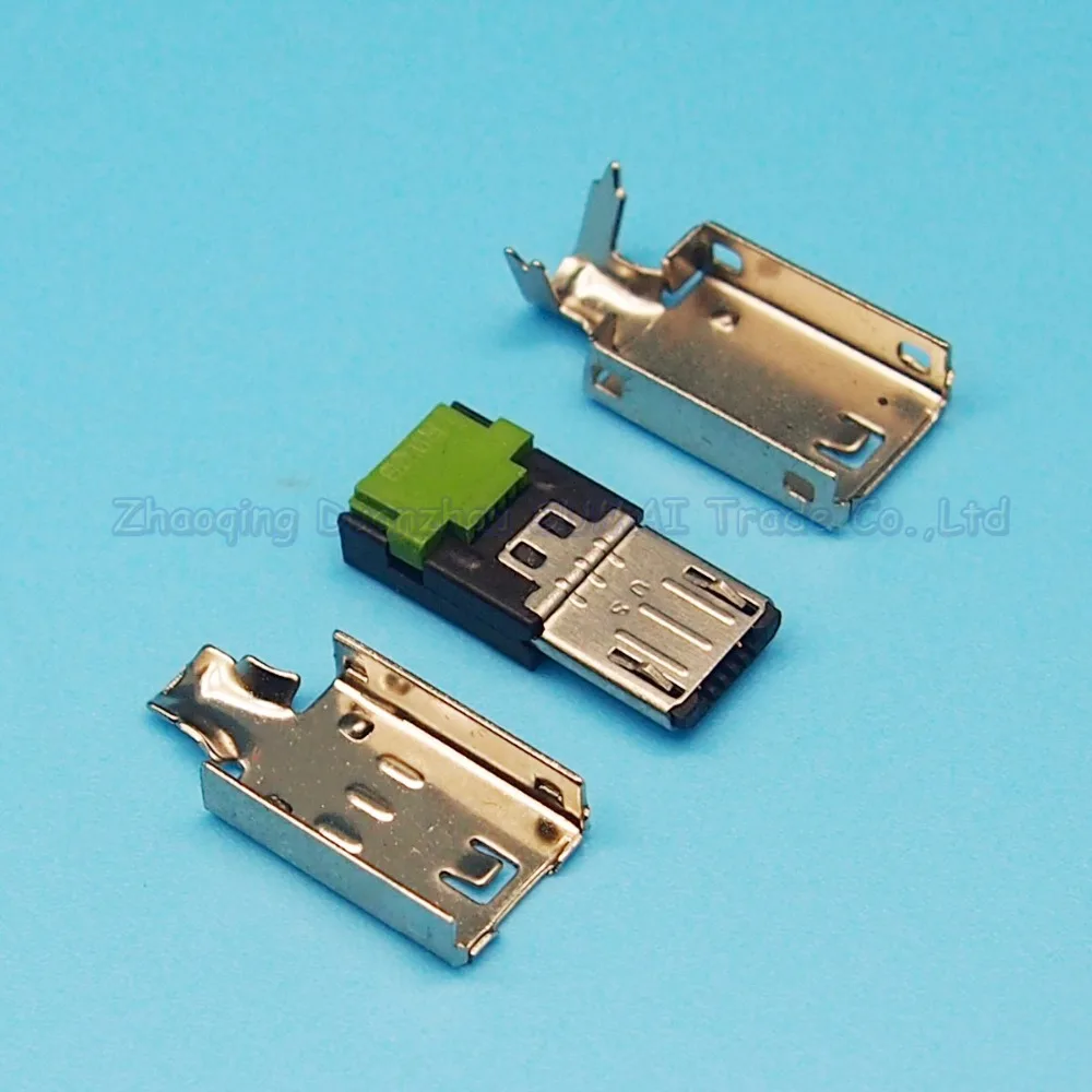 

20set Micro usb male plug with metal shell micro 5p Male Plug USB Connector