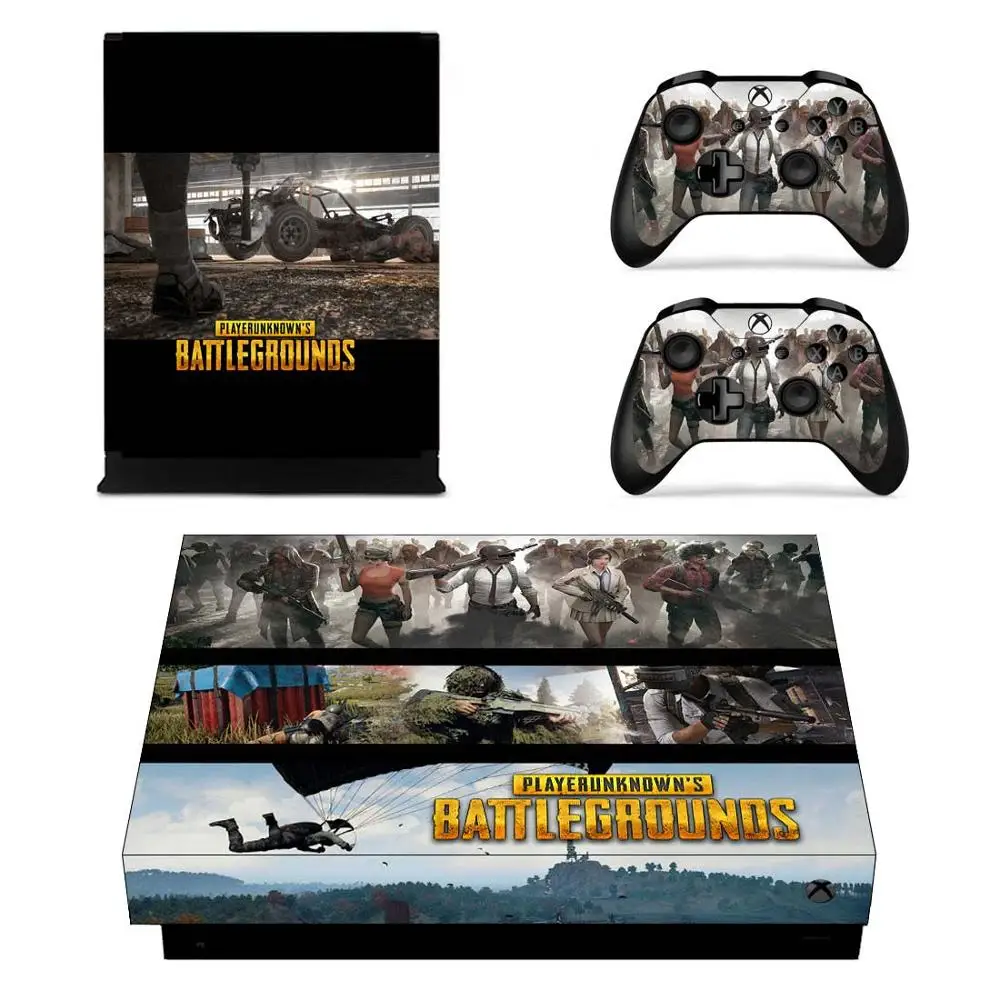 PUBG виниловые наклейки для кожи наклейки для xbox one x наклейки pegatinas Adesivo для xbox one x консоли и два контроллера - Цвет: YSX1X2045