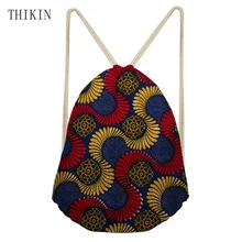 THIKIN, дизайн, модные африканские спортивные сумки, для плавания, сумка на завязках, на заказ, с принтом, спортивный рюкзак для женщин, для пляжа, Mochila