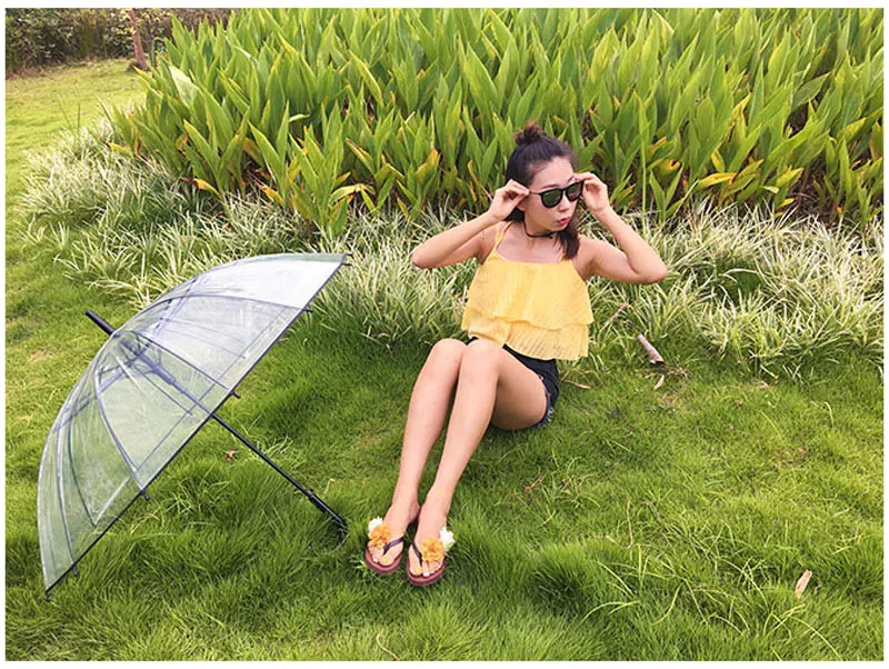 Flower Decoration New 2018 Women Wedge Sandals High Heels Comfortable Wearing Flip Flops Outside Home Slippers Shoes Woman Girls (9)