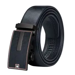 Привет-галстук Элитный бренд Для мужчин s дизайнер Ремни для Для мужчин формальный черный кожаный ремень для костюм Бизнес автоматическая