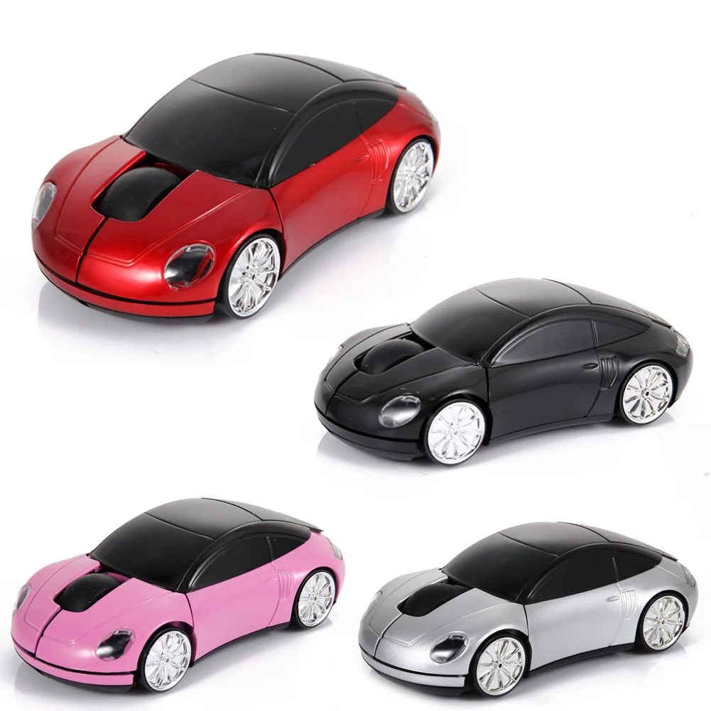 2.4Ghz Wireless Optical Mouse Mice Car Shaped Mouses with USB Receiver