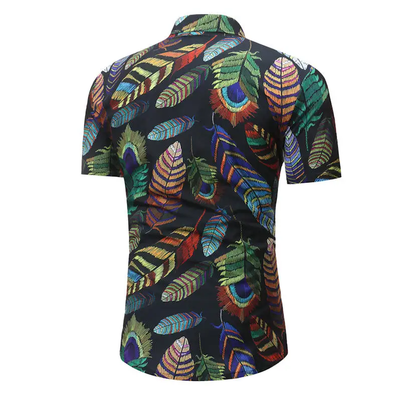 Новое поступление гавайская рубашка мужская мужской Повседневное Camisa Masculina с 13 Цветов Пляжные рубашки короткий рукав брендовая одежда 3XL