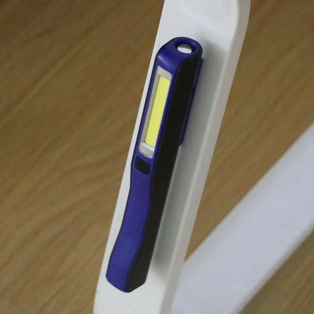 Мини светодио дный инспекционная лампа COB LED USB перезаряжаемые магнитная ручка клип ручной фонарик Подсветка Встроенный 2 14500 батарея