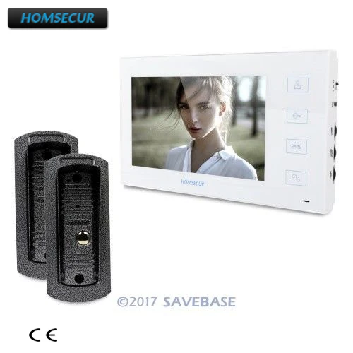 

HOMSECUR 7" Video Door Entry Phone Call System+Intra-monitor Audio Intercom 2C1M