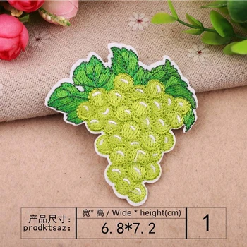 

AHYONNIEX 10 PCS Grape patches hand Embroidery Sew On Fresh fruit personality clothes decorative patch stickers