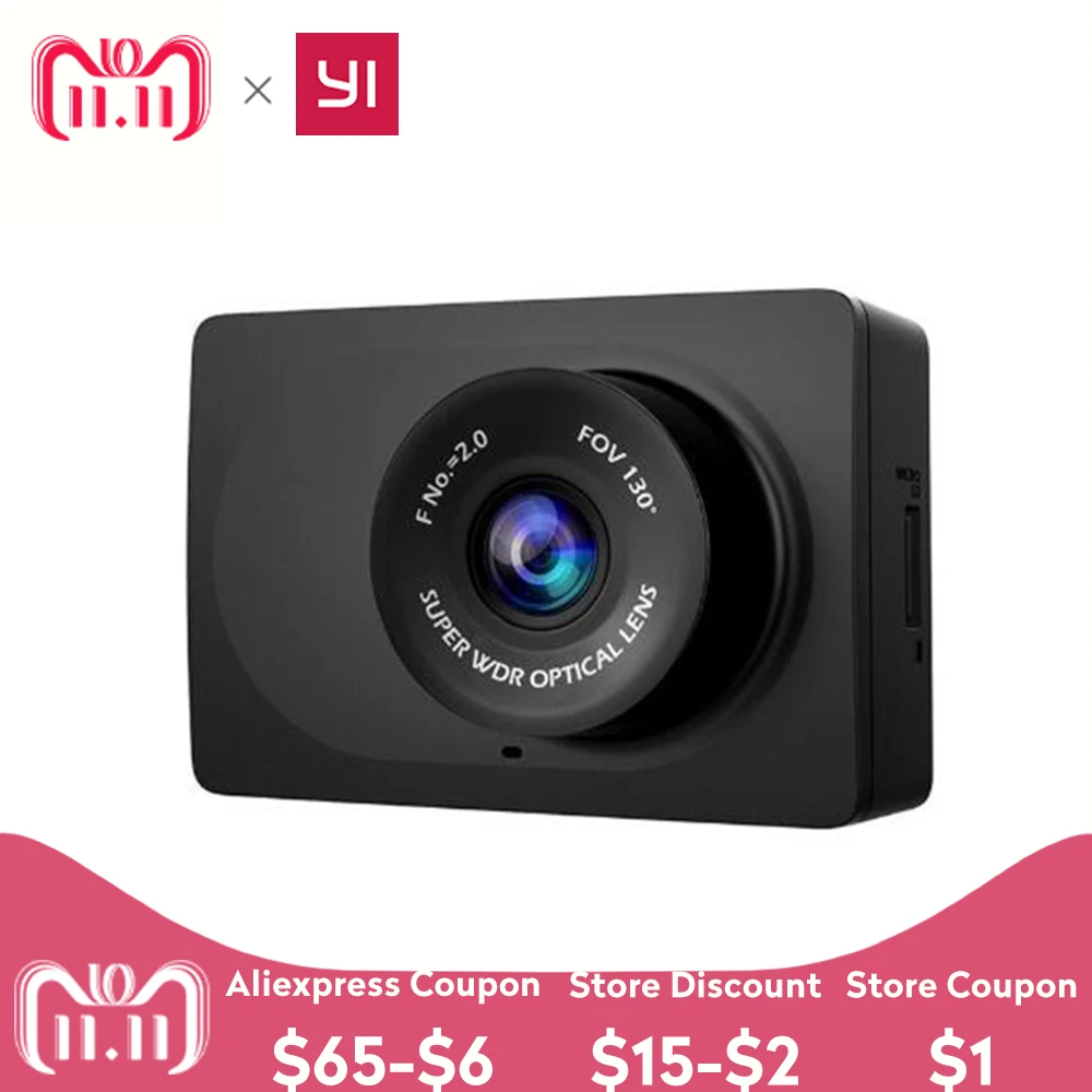 

YI Compact Dash Camera 1080p Full HD Car Dashboard Camera with 2.7 inch LCD Screen 130 WDR Lens G Sensor Night Vision Black