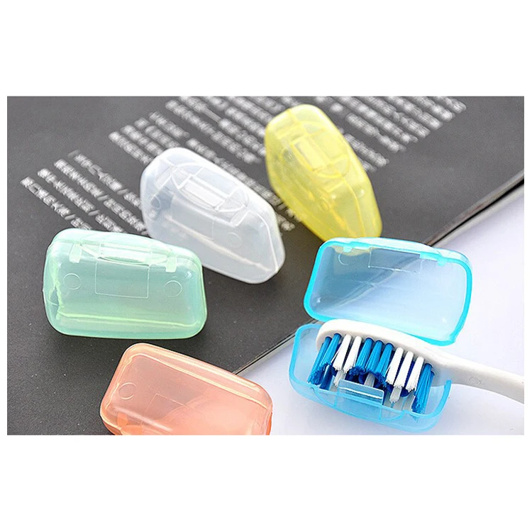 10 Pcs Portable Brushes Cap Cases Covers Toothbrush Holder Home World Tourism Camping(Random Color