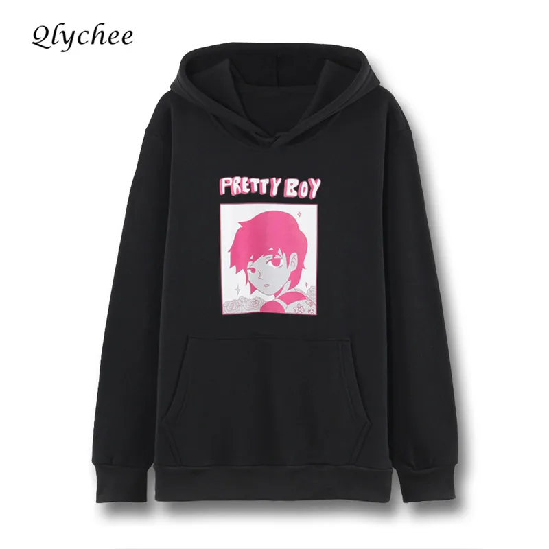 Fashion Hoodie Women Letter Print Loose Hooded Sweatshirt
