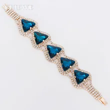 Свадебные браслеты и браслеты новое поступление полная звезда супер сияющие хрустальные стразы серебряные женские звенья цепи браслеты B030