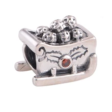 

Santa's Christmas Sleigh 100% 925 Sterling Silver Charm Bead Fit European Pandora Charms Bracelet
