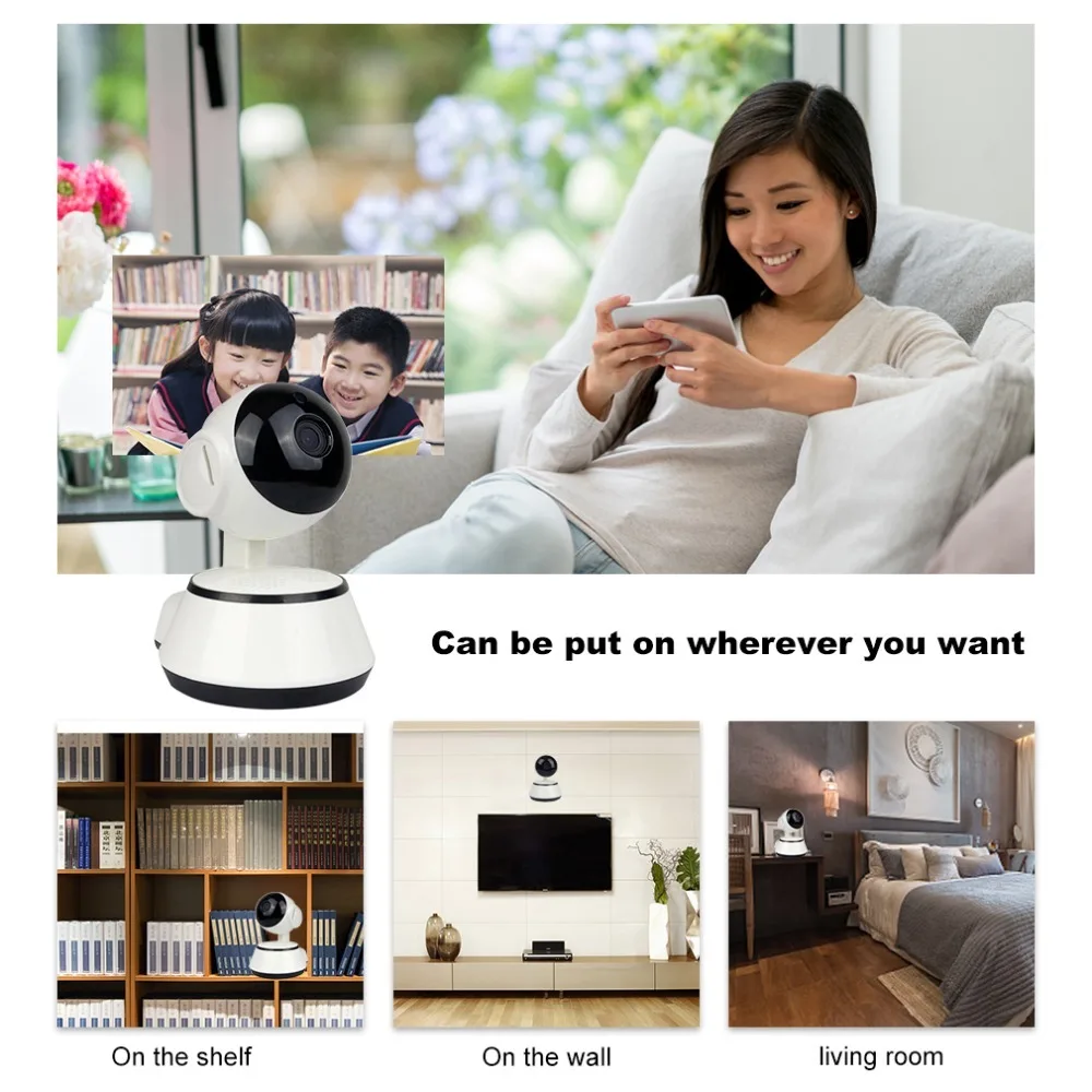  Baby Monitor Mini Macchina Fotografica del IP 720 P HD 3.6 millimetri Senza Fili di Smart WiFi Macc