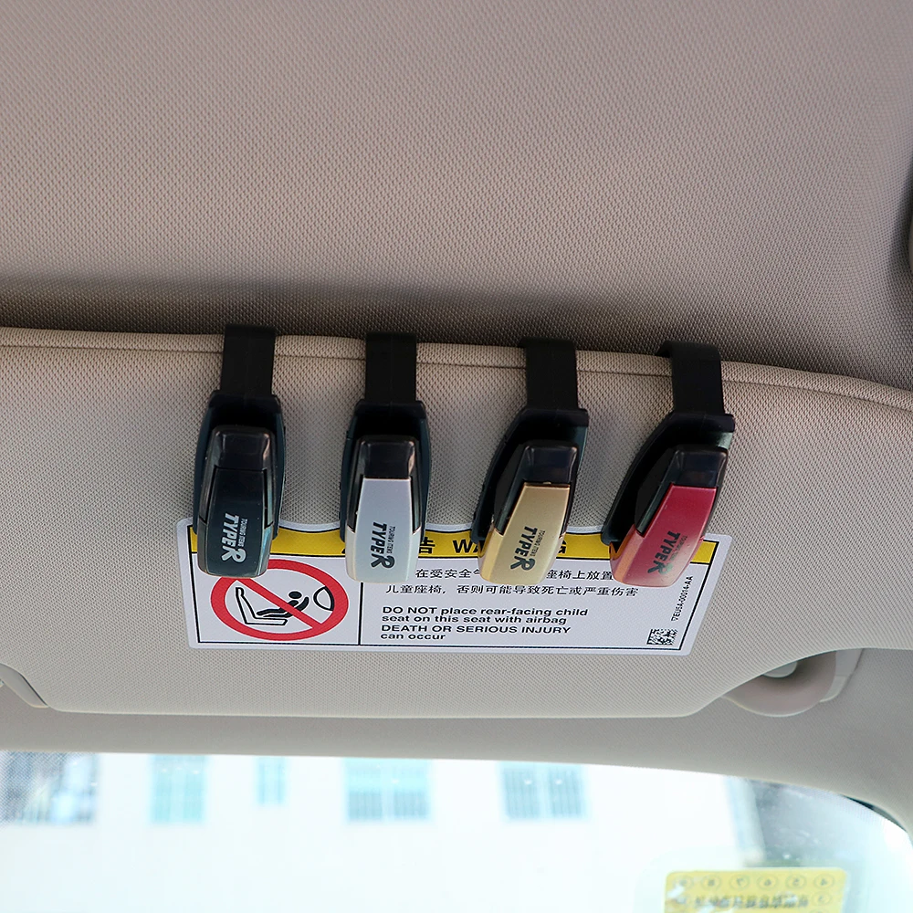 LEEPEE случайный цвет авто крепеж Автомобильный держатель очков Авто козырек автомобиля солнцезащитные очки ID карты держатель билета клип поддержка