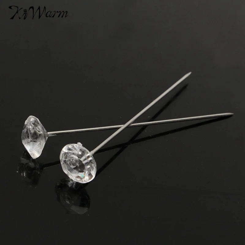 

New 100pcs Diamante Diamond Pins Wedding Buttonholes Bouquet Florist Work corsage Flower Pin of Multilayer Brooch Bouquet Stick