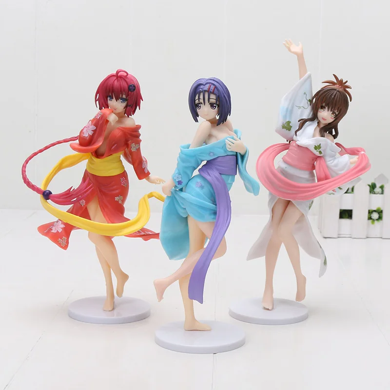 18 см аниме To love Ru Figures Toy Yui Kotegawa Darkness To Love Haruna Sairenji Kurosaki Meia Микан Юки юката фигурка игрушки