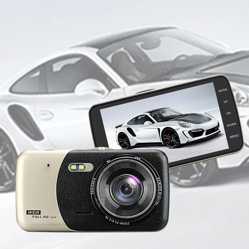 Car Dvr 4 Inch IPS Screen Car Camera FHD 1080P Dual Lens Dash Cam Car Rear View Camera Video Recorder Night Vision Registrator (4)