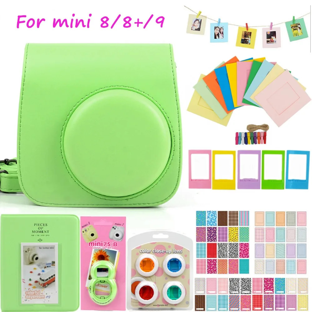 5 Color Accssories Bundle Set for Fujifilm Instax Mini 9 Instant Film Camera Including Carry Bag/Photo Album/Stickers/Lens/Frame 5 Color Accssories Bundle Set for Fujifilm Instax Mini 9 Instant Film Camera Including Carry Bag/Photo Album/Stickers/Lens/Frame