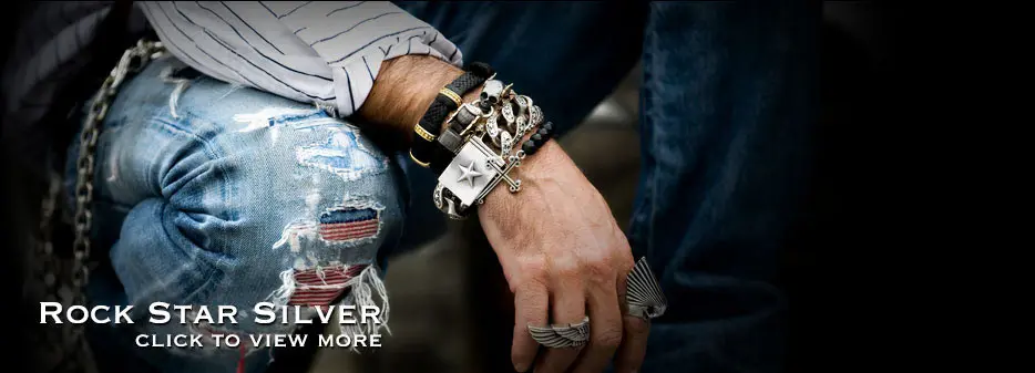 76 6g Heavy Solid Silver 925 Thick Link Chain Bracelet Men Simple H Rockstar Silver