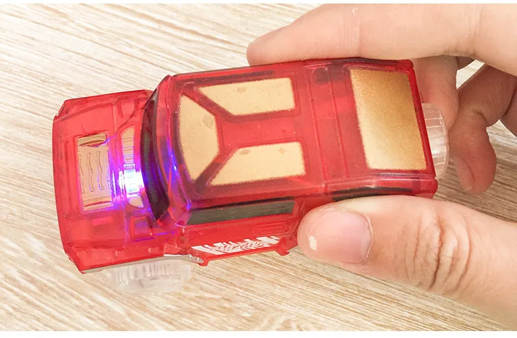 Светодиодный автомобиль с 5 мигающими огнями пластиковая гоночная электроника для детей гоночная светится трек DIY Головоломка американские горки Игрушки