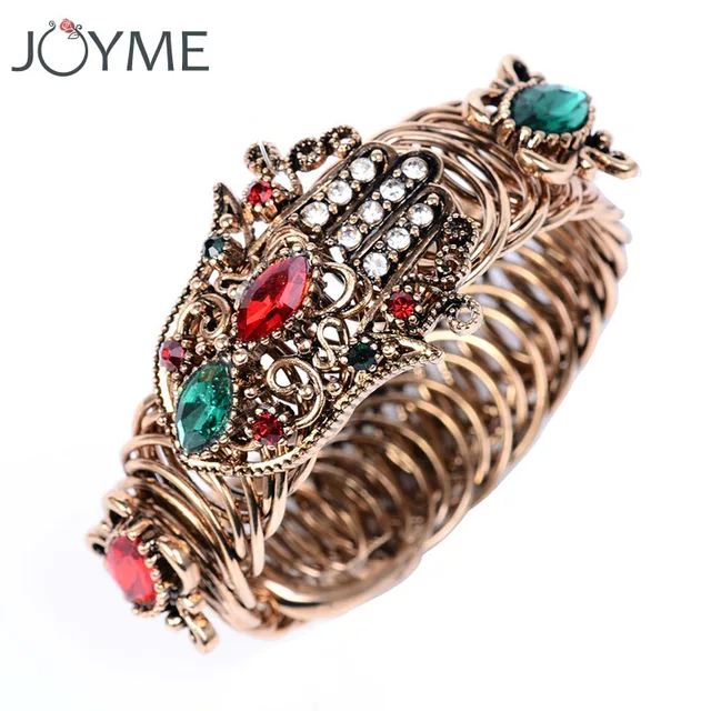 Newest Designer Bracelets For Women Luxury Wide Open Arm Crystal Newest Designer Bracelets For Women Luxury Wide Open Arm Crystal Bracelet Copper Unique Bangles Fatima Hand
