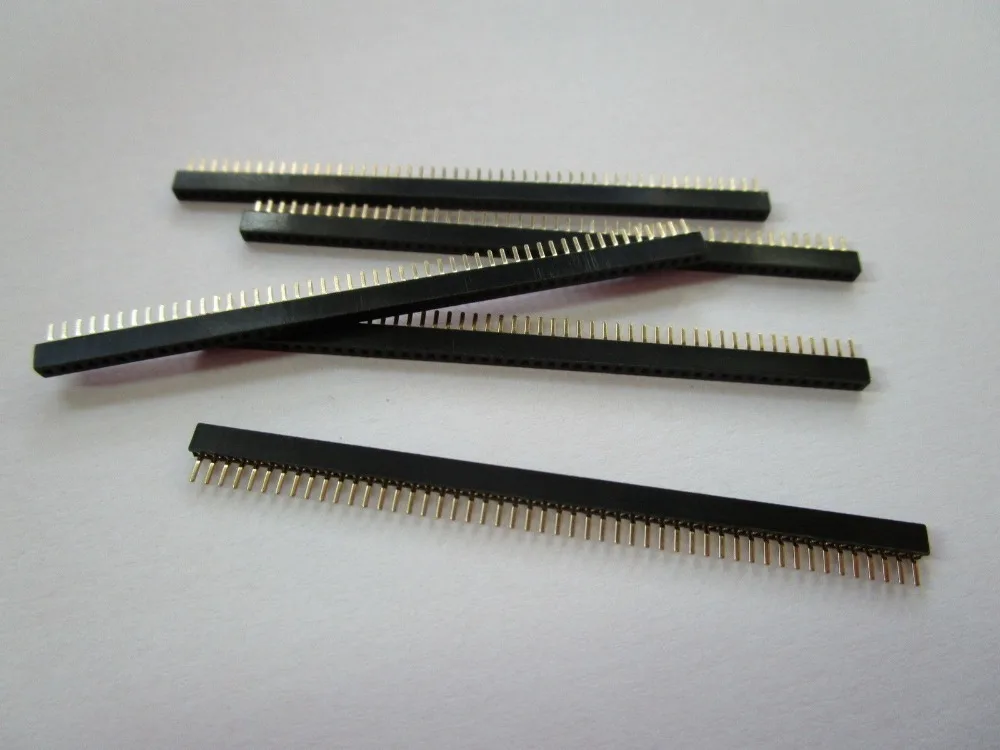 10 Pcs Gold Plated 1.0mm Breakable Female Pin Header 1x50 50pin Female