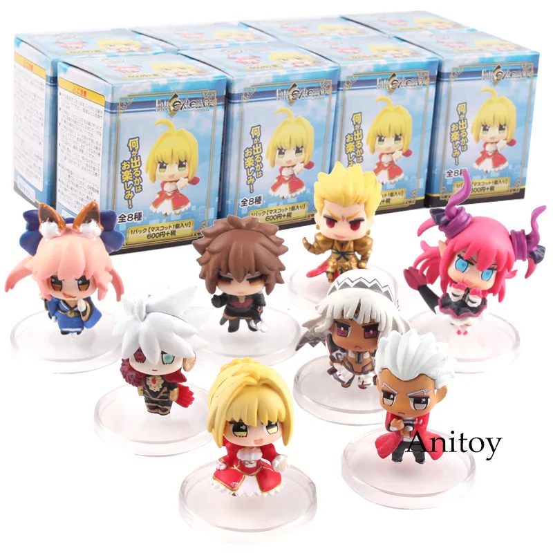 

Anime Fate/EXTELLA Figure Brave Nero Claudius Emiya Karna Tamamo no Mae Gilgamesh Action Figure Toy 8pcs/set 6cm