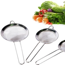 Тонкая нержавеющая сталь сетки пищевые фильтры набор дуршлагов-деформация пасты куриноа лапша, сито и сито мука, сахар, набор из 3 B030-3