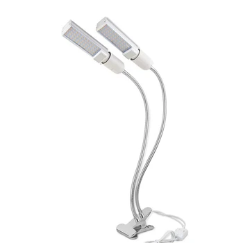 

Full Spectrum Plant Grow Led Bulb E26/27 45W Timer Function Dual-Head Gooseneck Strong Clip Replaceable Bulbs For Houseplants