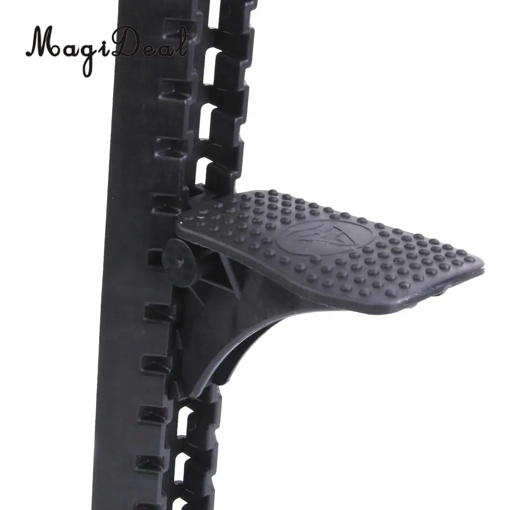 2 Pcs 18 inches Length Durable Black Nylon Kayak Foot Brace Pedal Kit with Trigger Lock for Canoe Pedal Inflatable Boat Dinghy