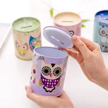 Animal Printed Money Box Creative Gift Saving Bank Money Box Tin Coin Cartoon Zoo Piggy Bank New Random Color