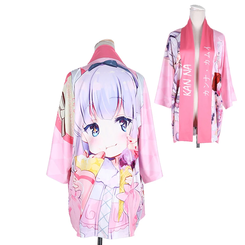 Kobayashi san Chi No Maid Dragon Kanna Kamui плащ Haori Косплей Костюм японское повседневное кимоно
