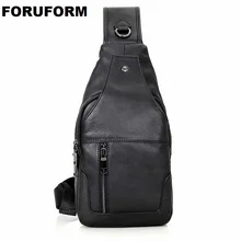 Мужская винтажная сумка из натуральной воловьей кожи наплечный рюкзак дорожная нательная сумка через плечо нагрудная Повседневная сумка LI-1582