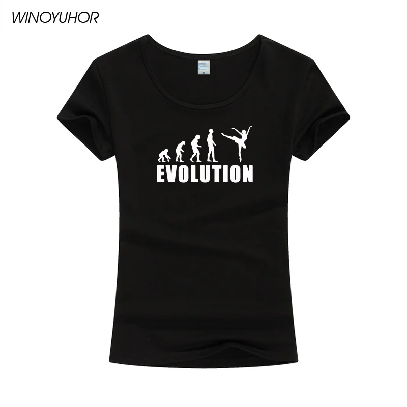 Эволюция балетной танцовщицы футболка женская летняя забавная короткий рукав женские топы модная повседневная футболка брендовая одежда