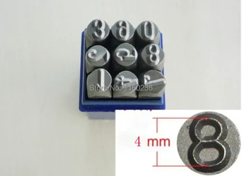 

free shipping 9pcs 4mm Steel Number Punch set/ Steel Number Stamps, jewelry molding punches, jewelry punching tools