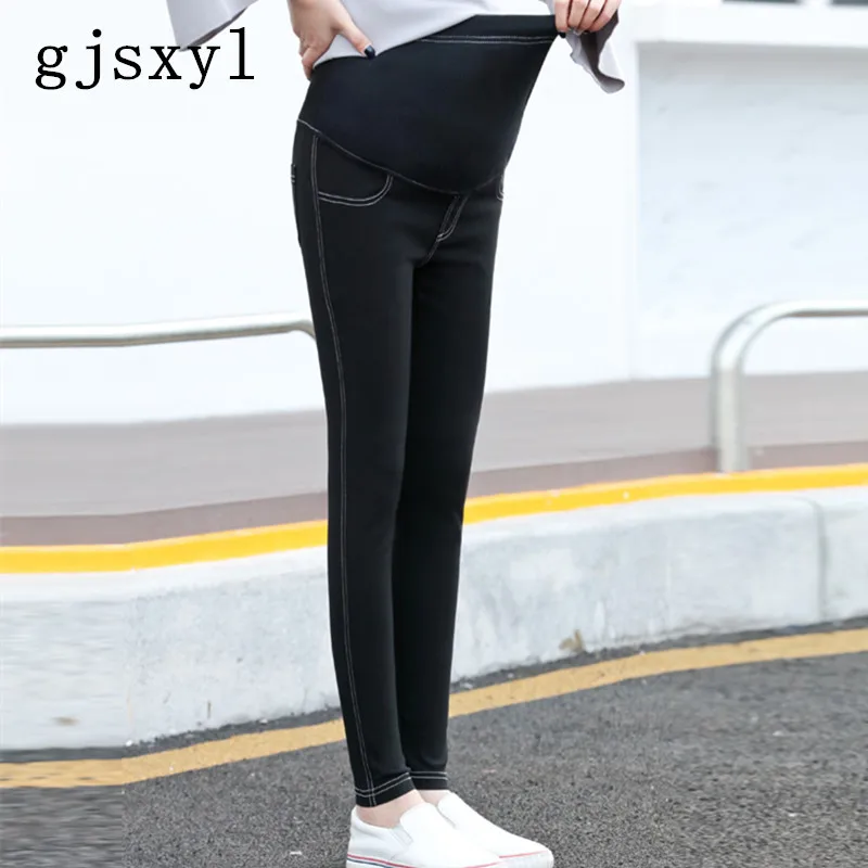 gjsxyl 2018 Cotton Maternity Jeans Spring Autumn Pregnancy Belly