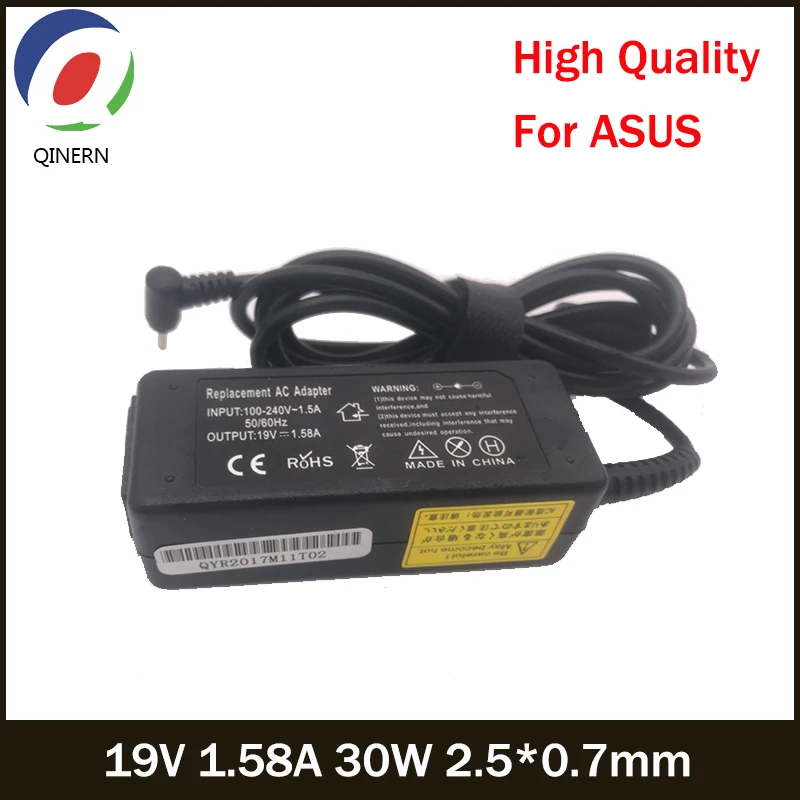 QINERN 19V 1.58A 30W 2 5*0 7mm AC ноутбук зарядное устройство адаптер питания для ASUS AD820M0 AD82030