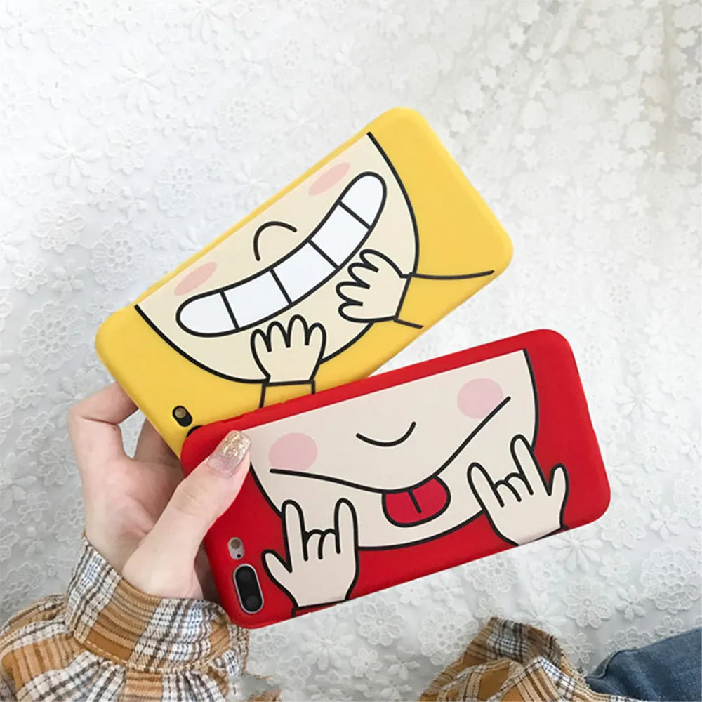 Мягкий силиконовый чехол Smiley для телефона iphone 6/7/8/X/XS/XR