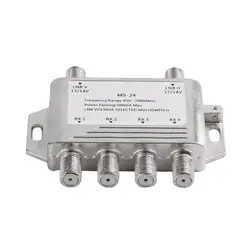 Мини Портативный 2x4 JS-MS24 спутниковый сигнал Multiswitch LNB напряжение выбран 950-2400 МГц Multiswitch приемник LNB Multiswitch