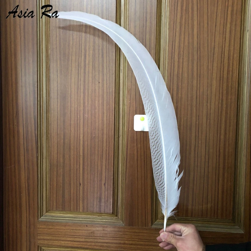 Красивые 40 80 см 15 30 дюймовые серебряные перья хвоста фазана свадебные украшения