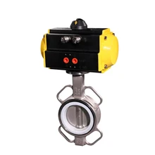 DN65 2 1/" SS304 нержавеющей стали с ptfe-уплотнения пневматический привод Управление клапан Wafter соединения SP DA