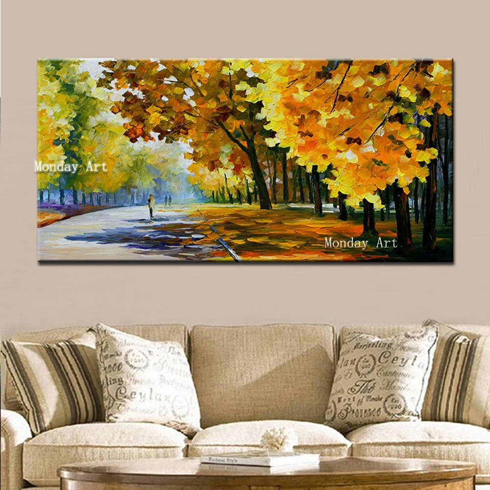 Hand-Painted-Acrylic-Texture-Impression-Landscape-Palette-Knife-Painting-on-Canvas-Paris-Street-Picture-Wall-Art (1)
