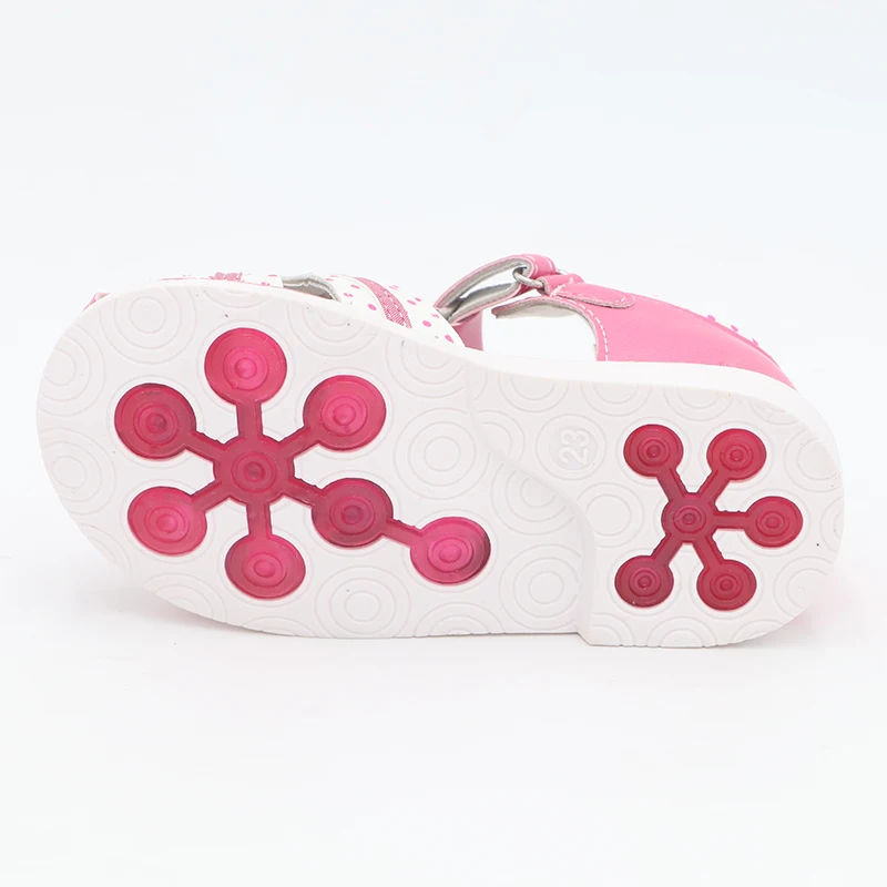 Sandálias de Couro do Plutônio da Criança Sapatos da Menina do Bebê Bonito Águia Verão Meninas Crianças Sapatos Fechados Toe Sandálias Ortopédicas Tamanho 21-26 Novo 2020 15 High Quality Mamãe e Bebê