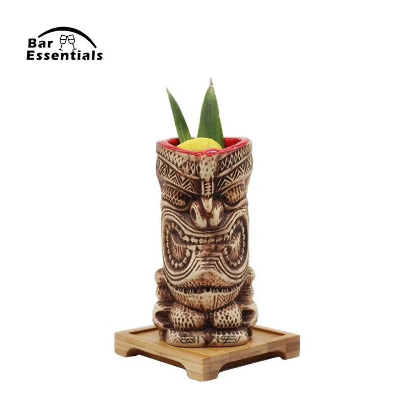 

400ml Tiki Mugs Cocktail Cup Beer Wine Mug Ceramic Tiki Mugs Art Crafts Creative Hawaii Mugs