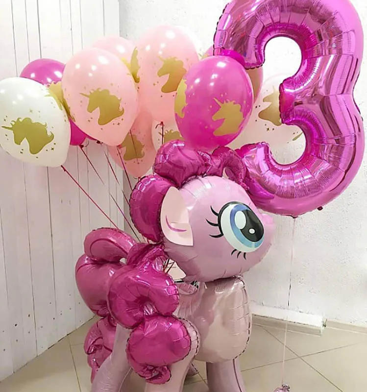 Воздушные шары из фольги для маленькой лошади 3d сделай сам Единорог милый