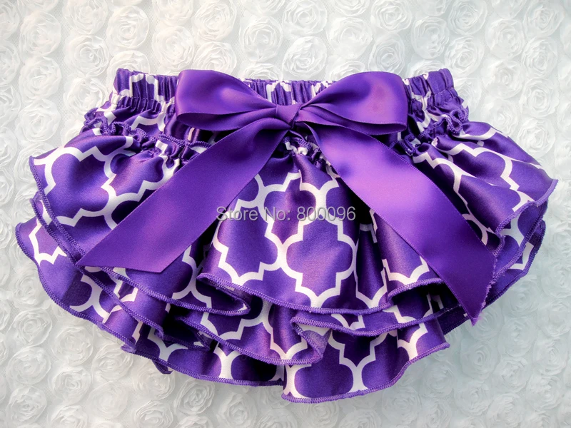Baby bloomers clothing print satin ruffle bloomers wholesale baby girls