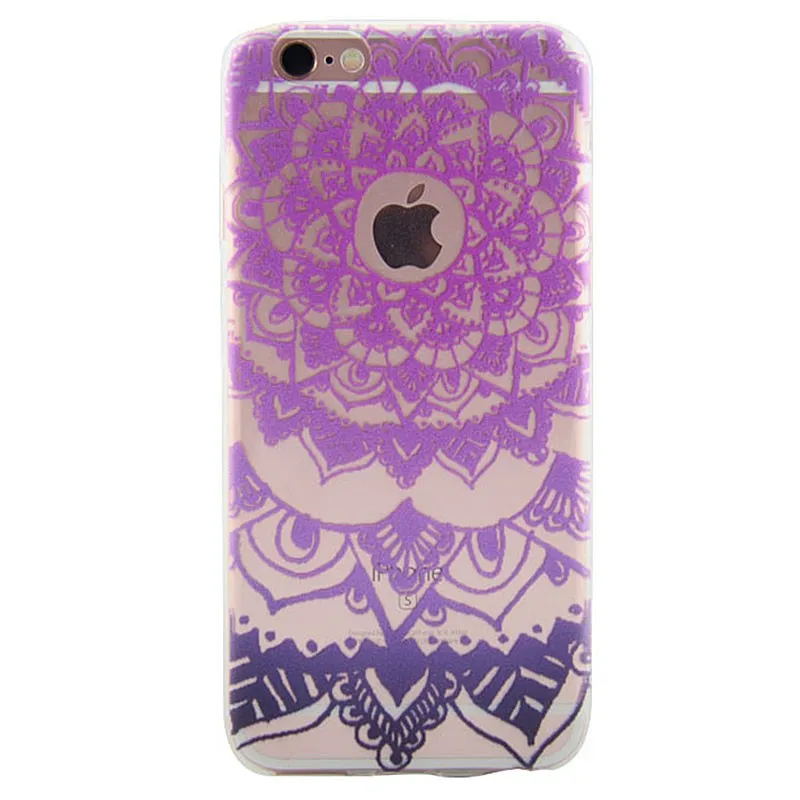 TOMKAS Case For iPhone 6 6S Plus Cover Floral Paisley Flower Mandala Datura Capinha Coque For iPhone 5 5S SE Case Silicone
